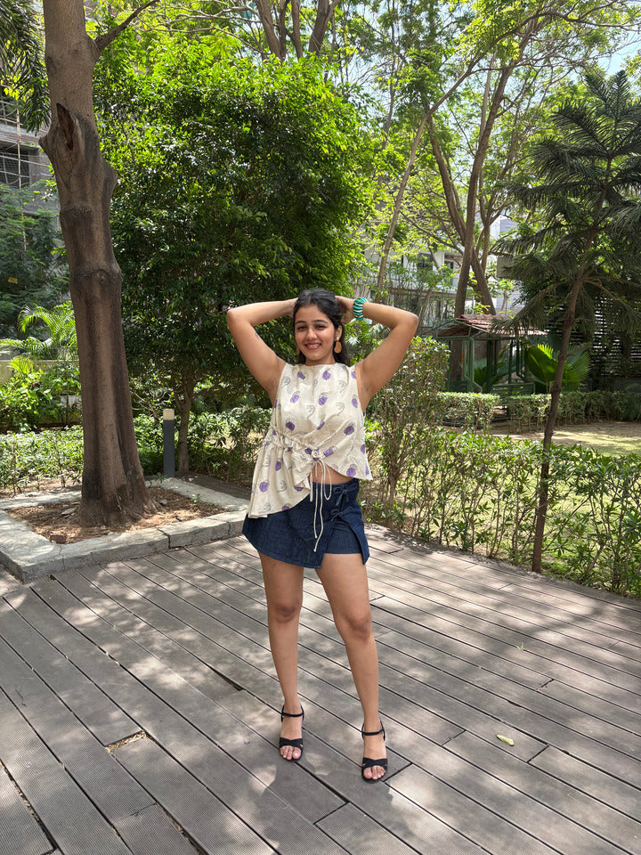 Lavender Polka Top