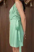 Mint tie-up Dress