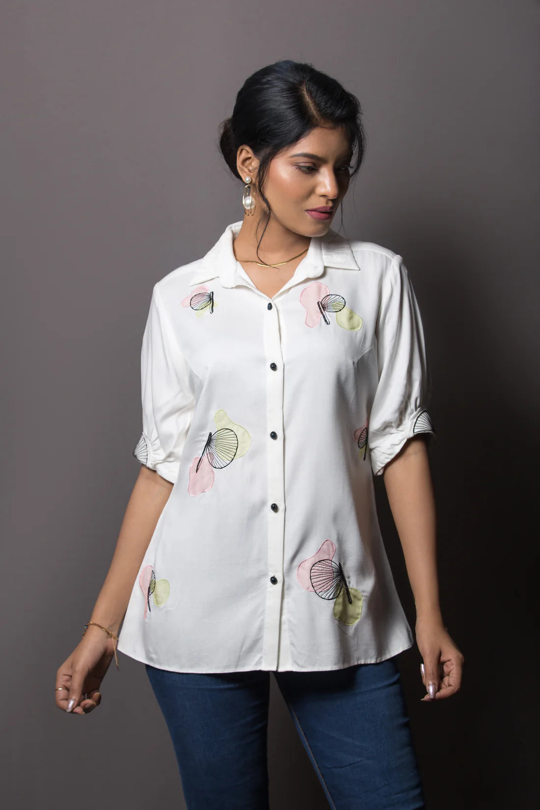 Handfan Embroidered Shirt