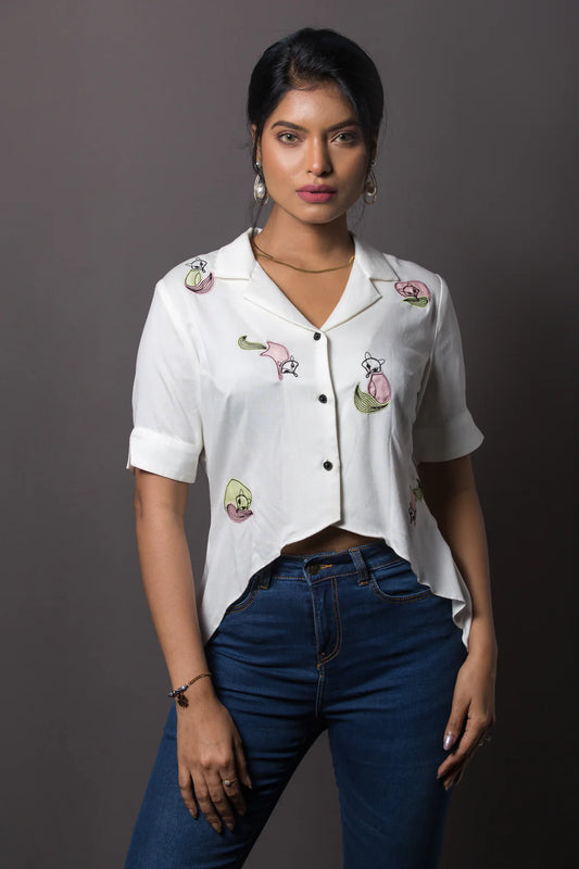 Fox Embroidered Shirt