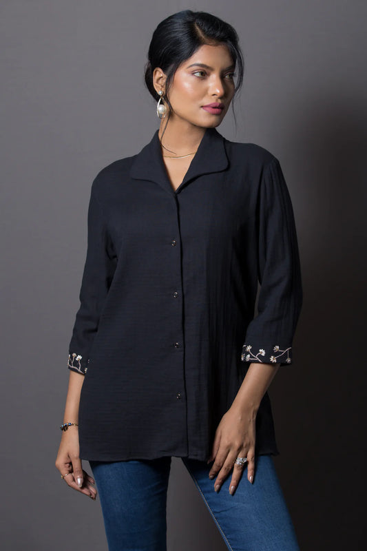 Floral Embroidered Shirt