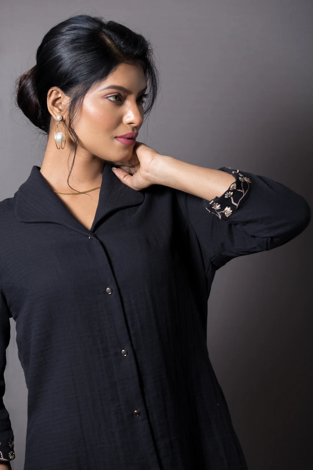 Floral Embroidered Shirt