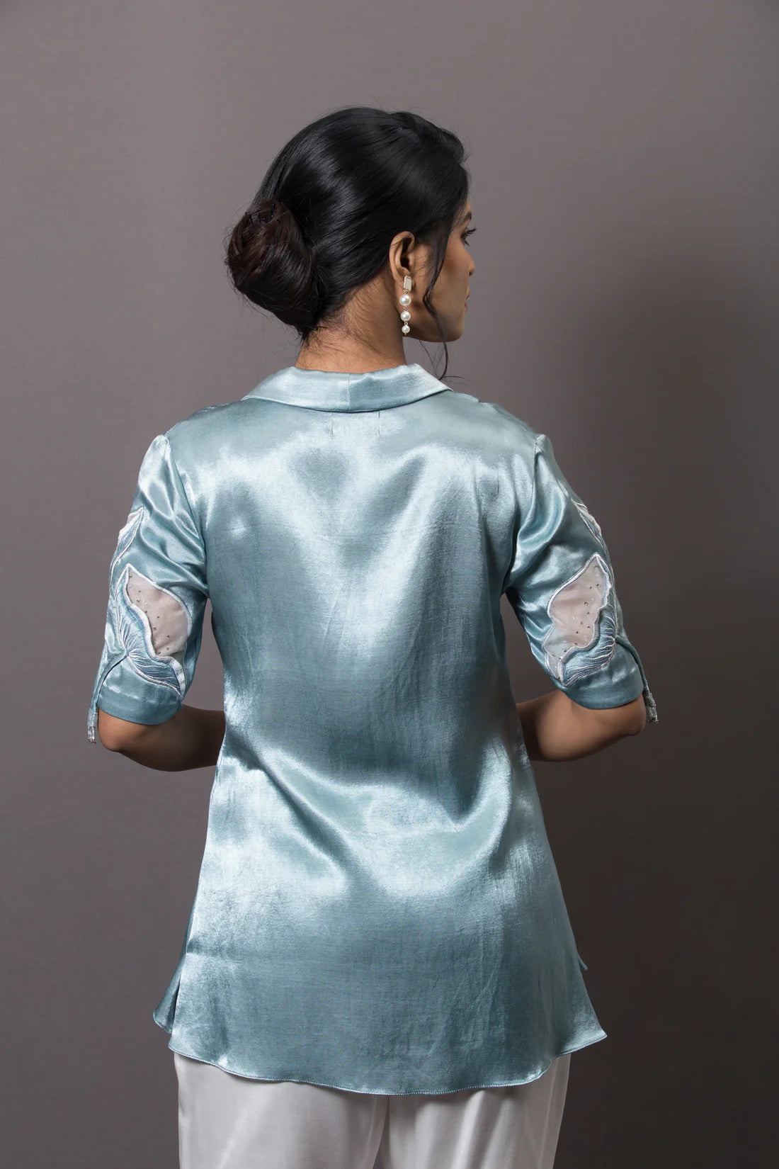 Criss cross cord set top with layerd pant