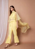 Embroidered Co-ord Set with Cape