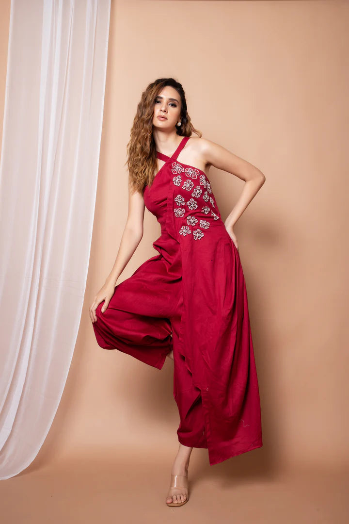 Floral Dhoti Jumpsuit