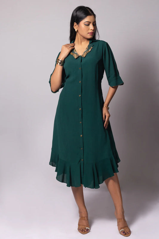 Peacock Collar Dress