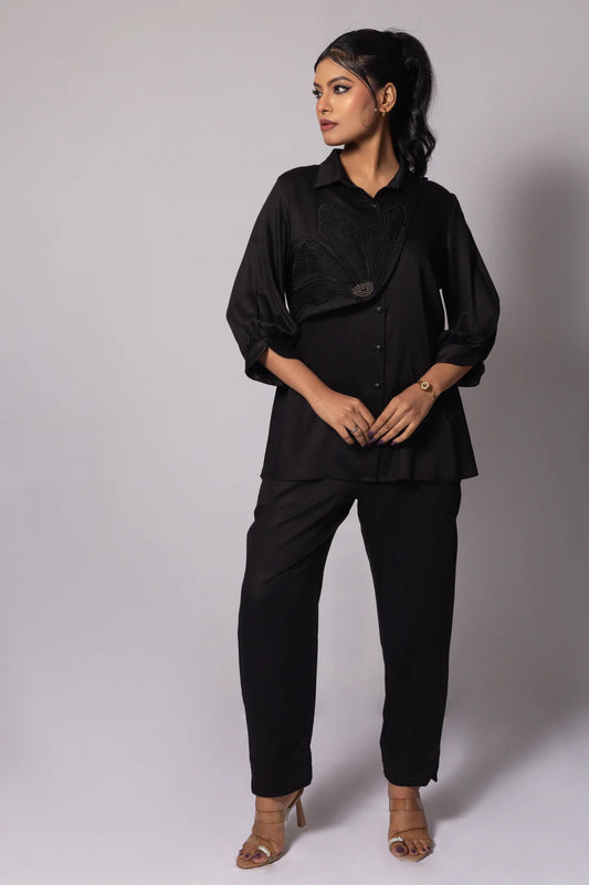 Asymmetric Floral Flap Co Ord