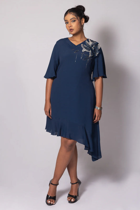 Floral Edge midi dress