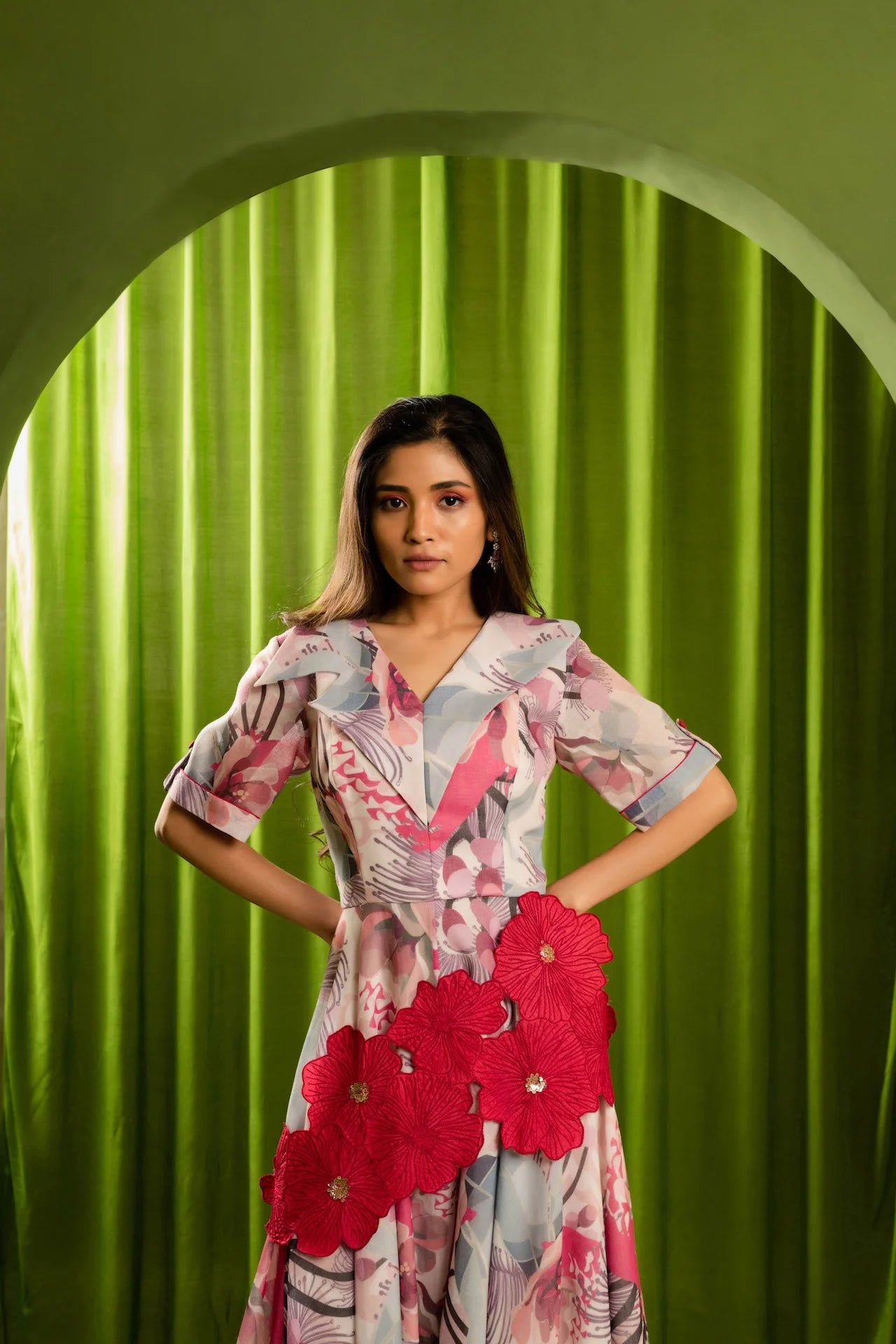 Printed Embroidered Jumpsuit