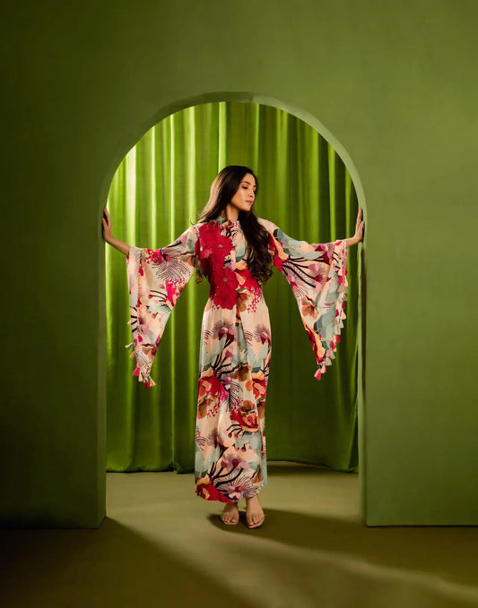 Printed Kaftan Tunic Dress