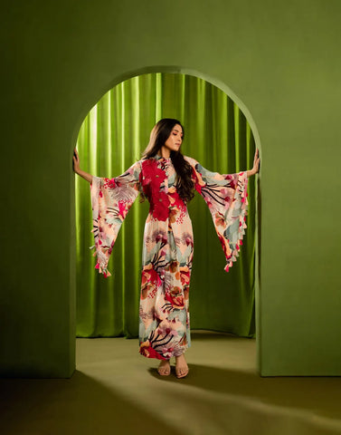 Printed Kaftan Tunic Dress