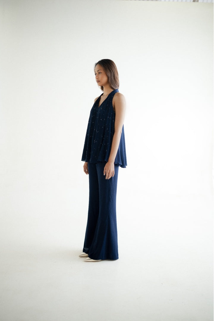 12 Kali Embroidered  Top with Scarf and  Pants