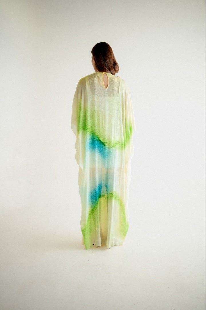 Chiffon  Shirt with Embroidered Pants Yellow Shade