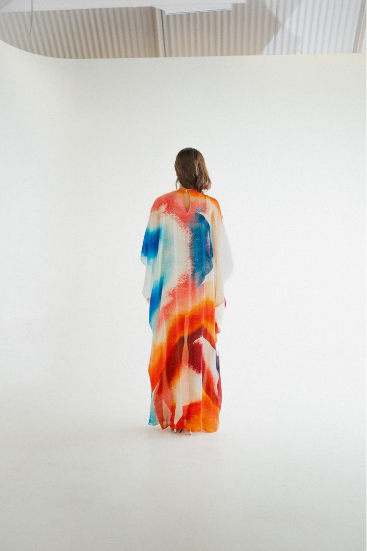 Chiffon  Shirt with Embroidered Pants Light Shade