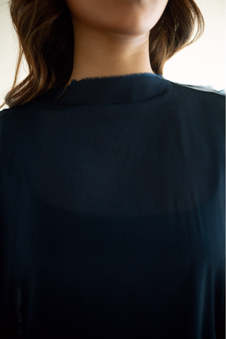 Chiffon  Shirt with Embroidered Pants