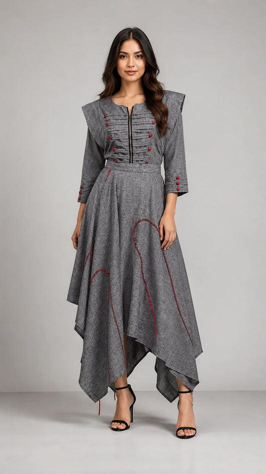 Crimson Lace Asymmetry