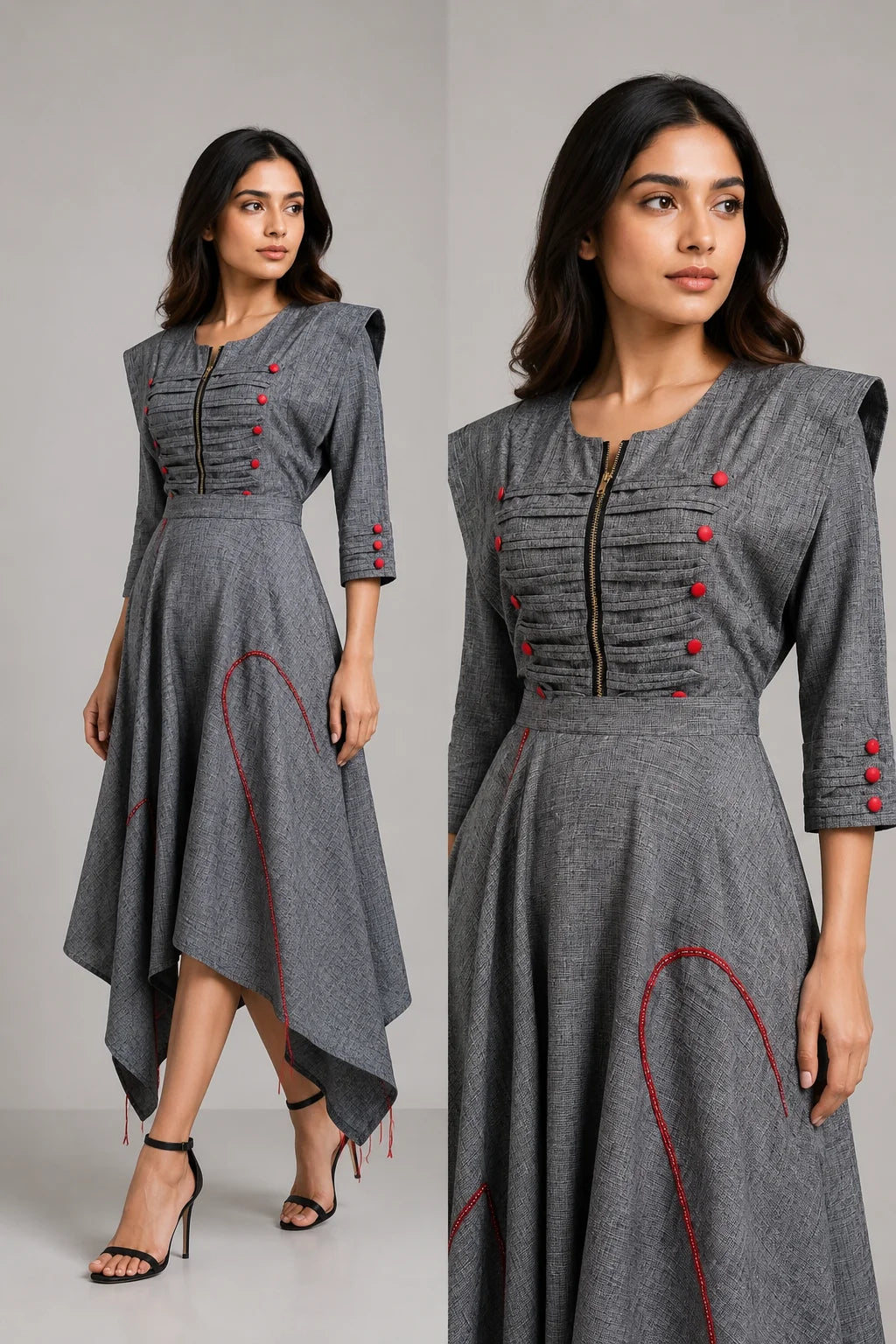 Crimson Lace Asymmetry
