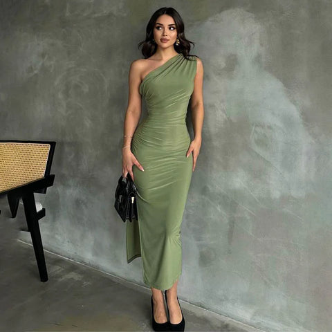 Khoros dress with one shoulder