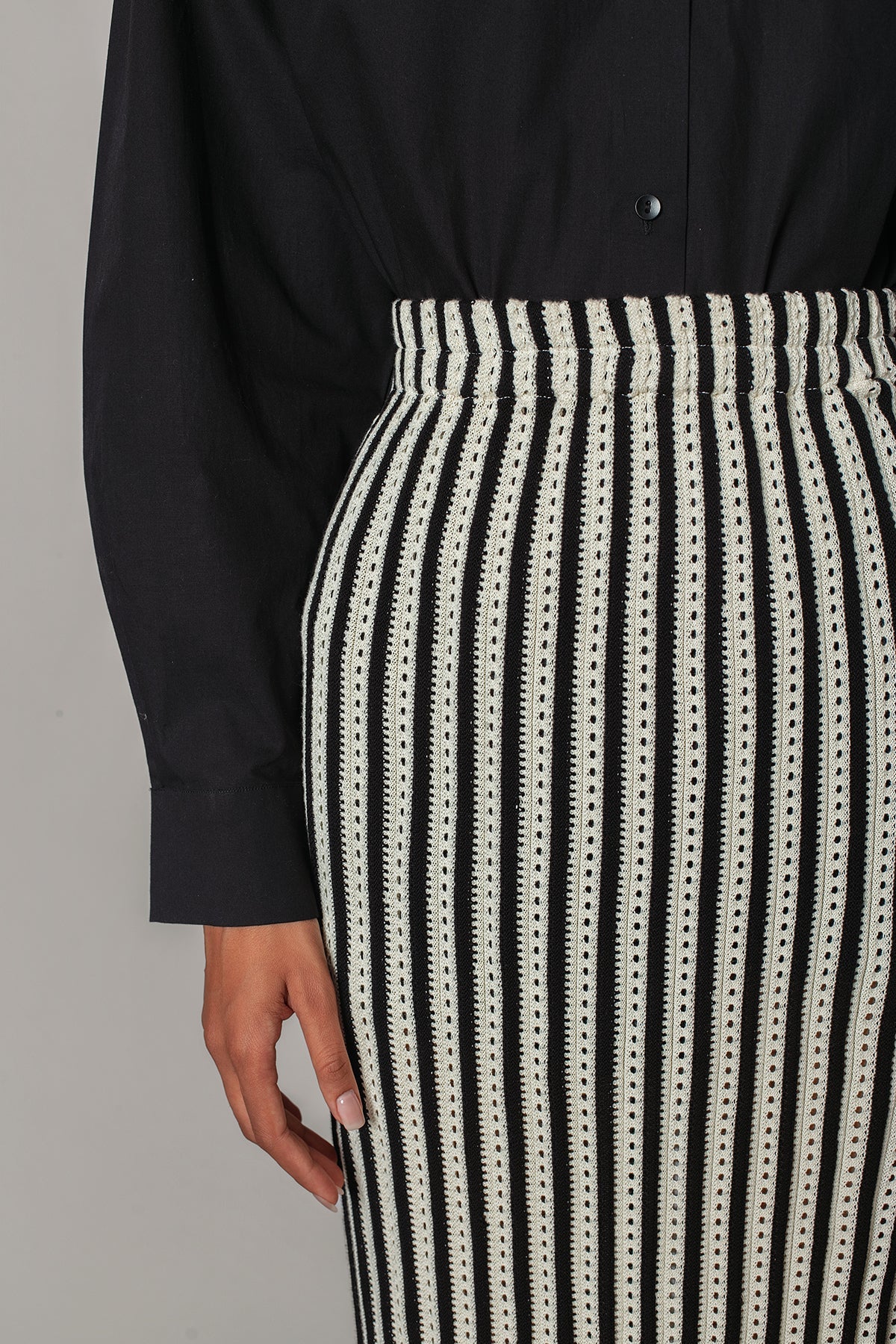 Knitted Strip Skirt