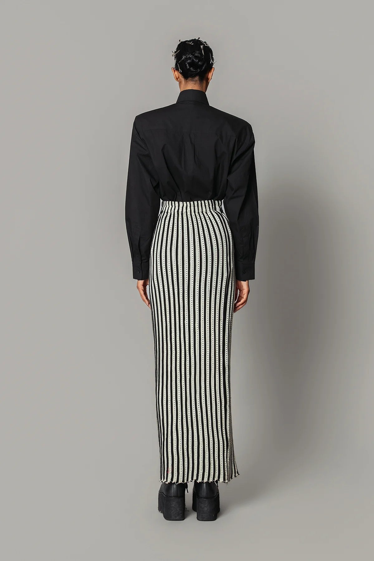Knitted Strip Skirt