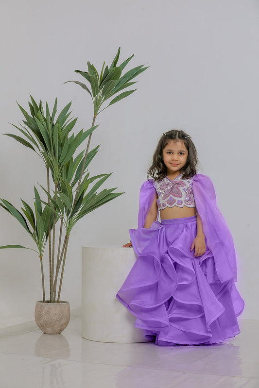 Lilac Butterfly Ghaghra