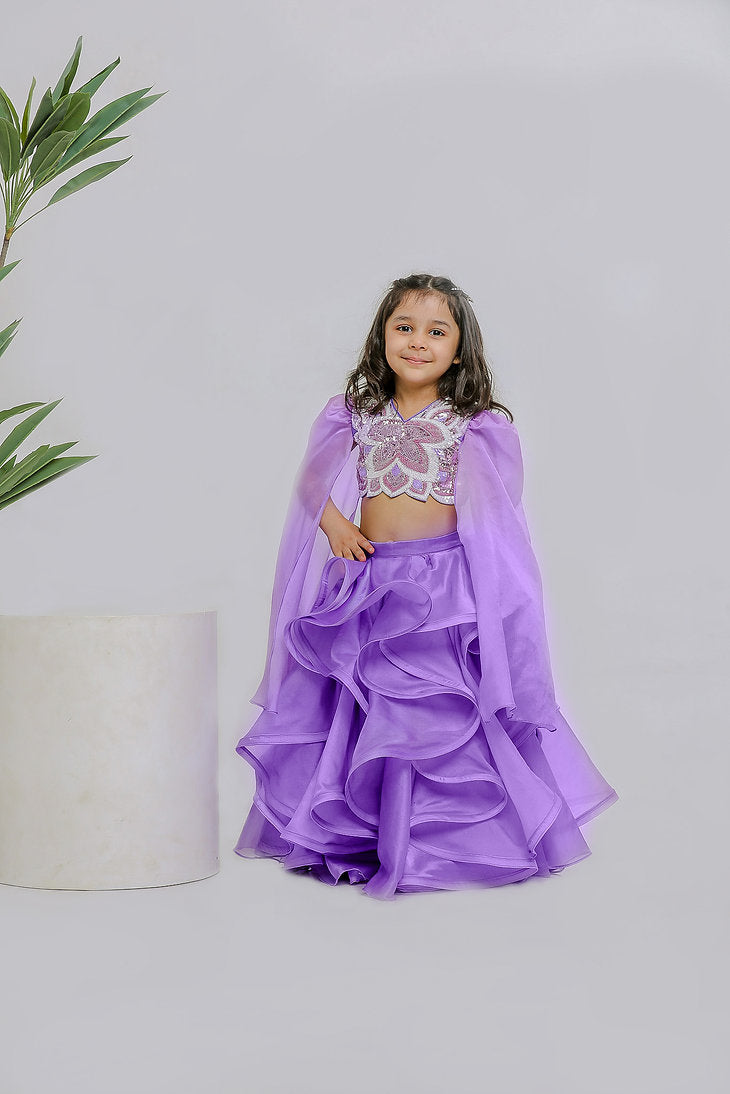 Lilac Butterfly Ghaghra