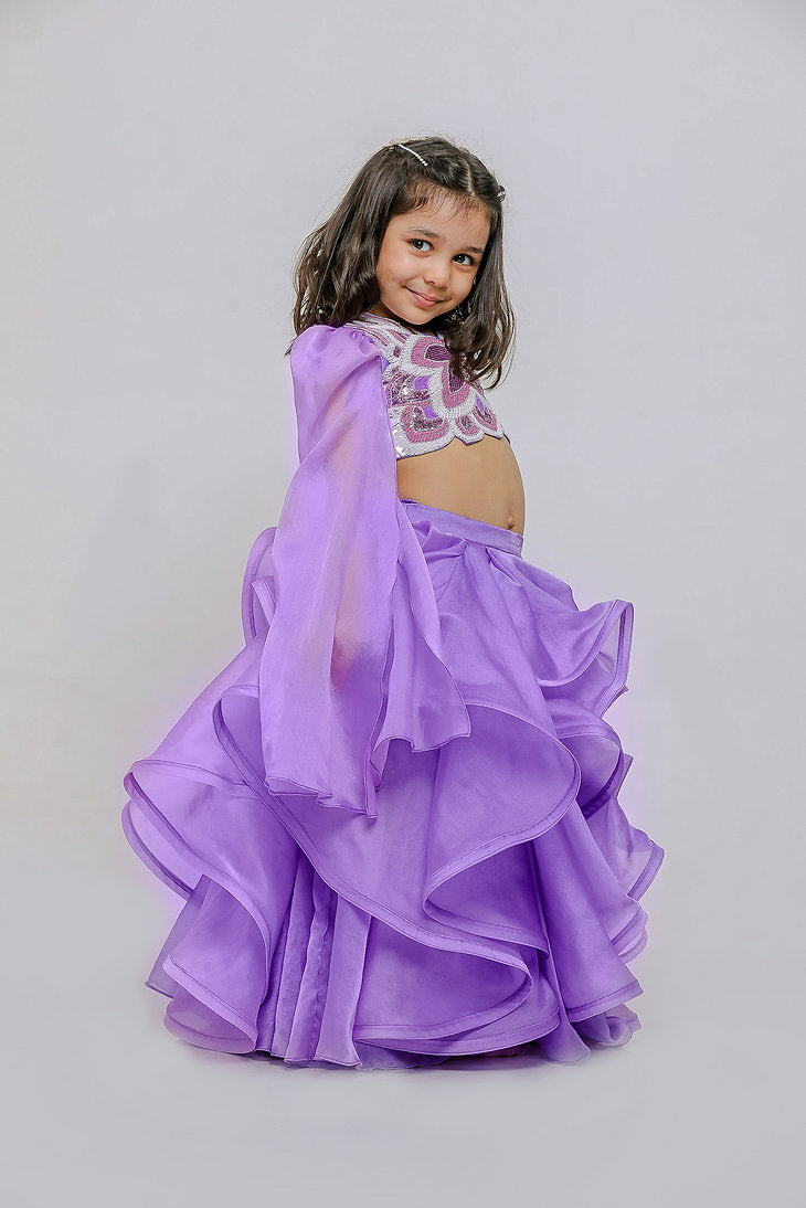 Lilac Butterfly Ghaghra