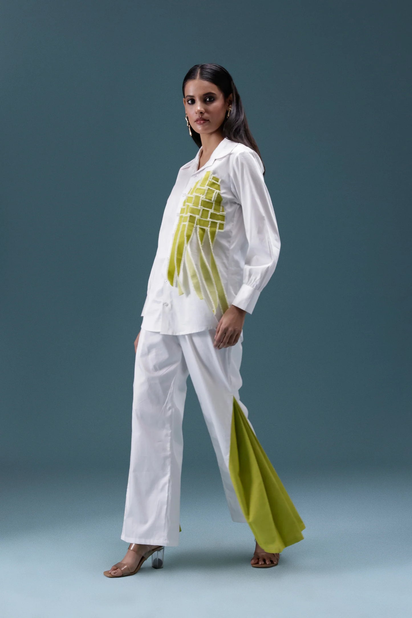 Lime Aura Statement Co-ord Set