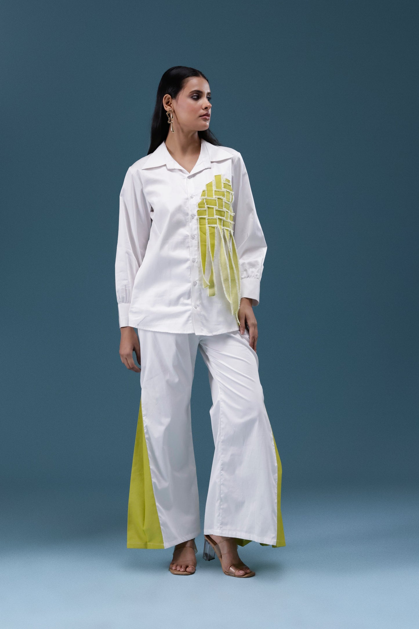 Lime Aura Statement Co-ord Set