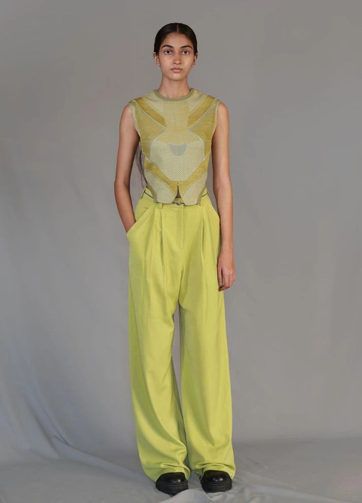 Lime Knitted Top Set