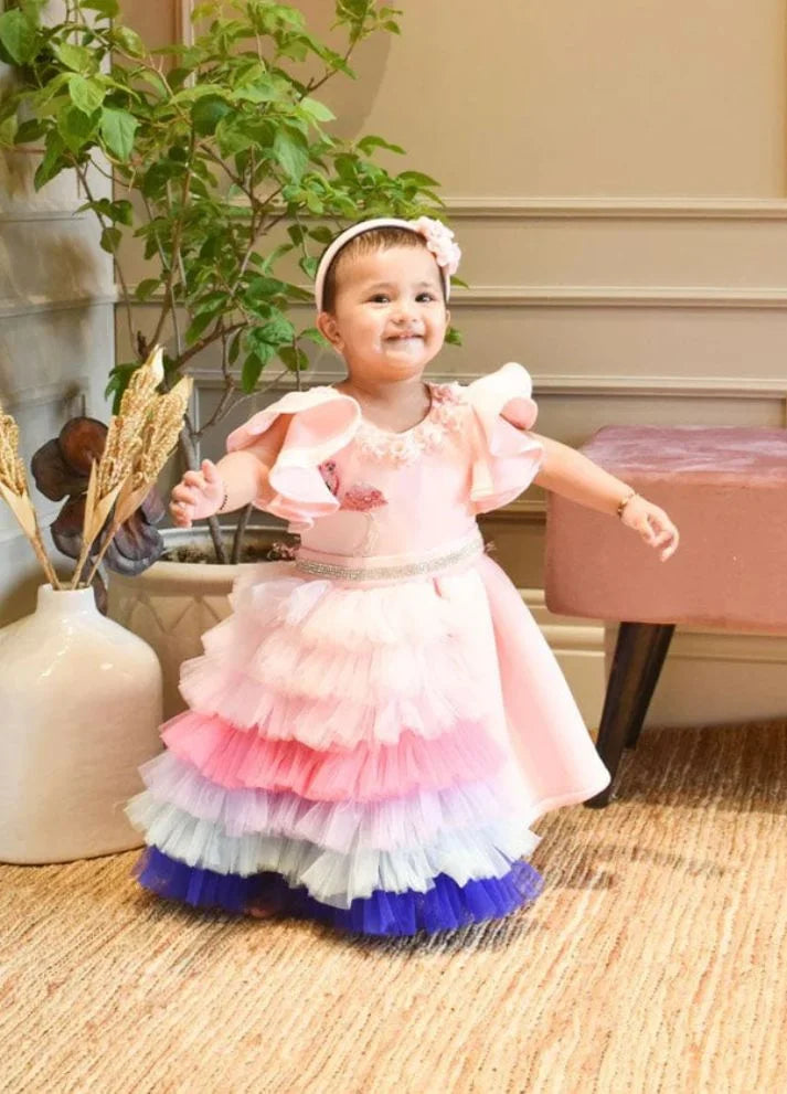 Lycra Dress and Net Frills