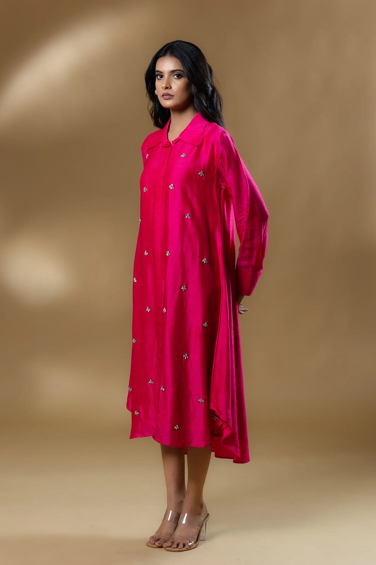 Bemberg Silk Gin Stone Dress