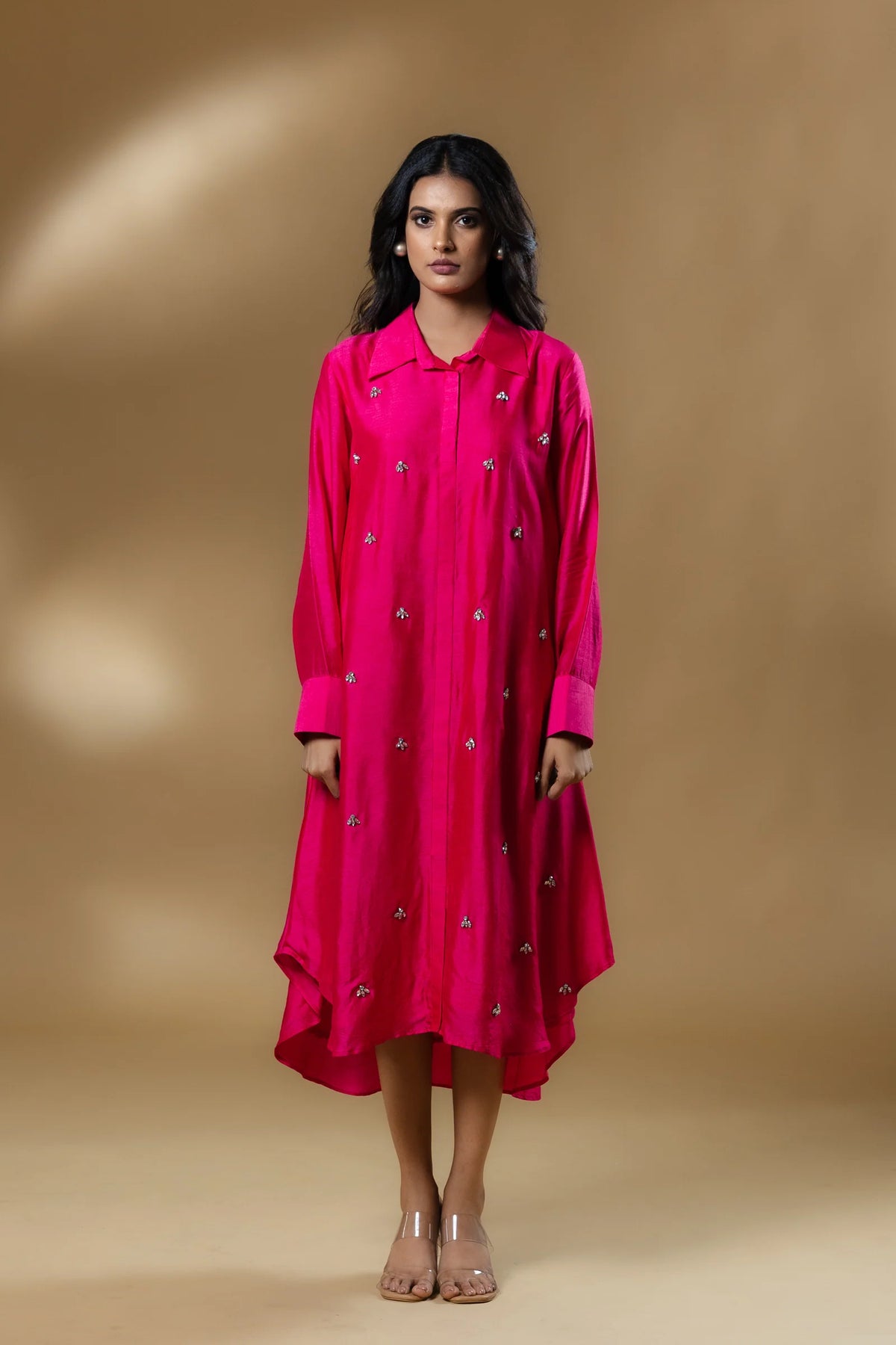 Bemberg Silk Gin Stone Dress