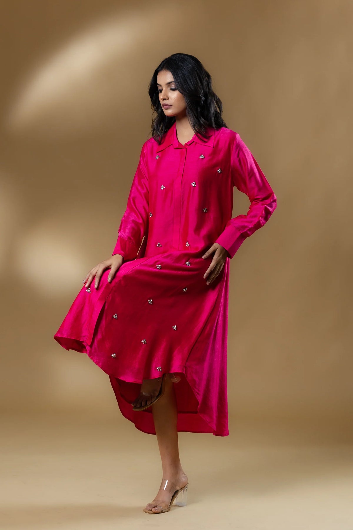 Bemberg Silk Gin Stone Dress