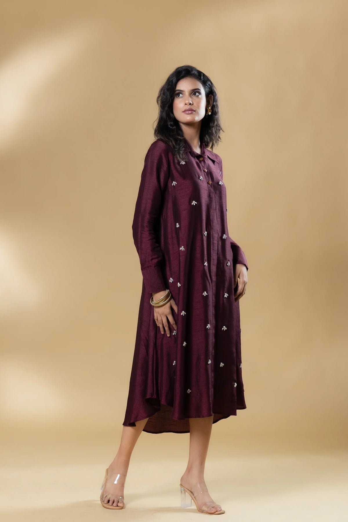 Bemberg Silk Gin Stone Dress