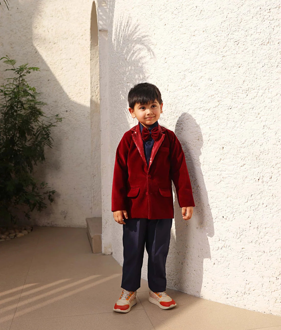 Maroon Velvet Coat and Shirt Pant