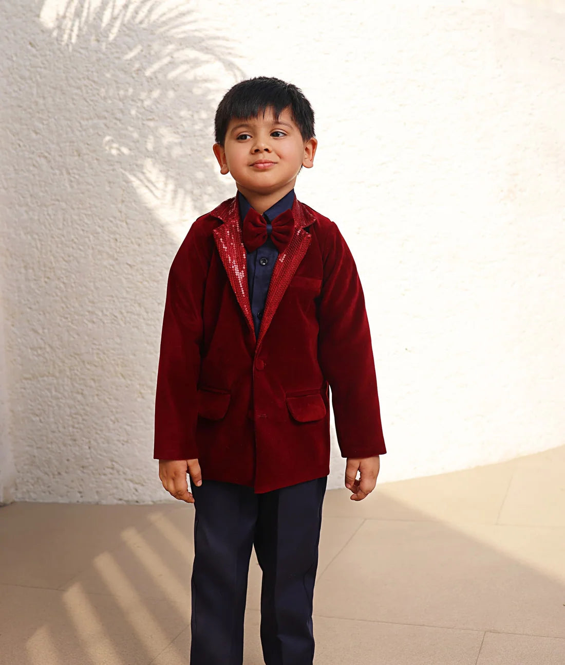 Maroon Velvet Coat and Shirt Pant