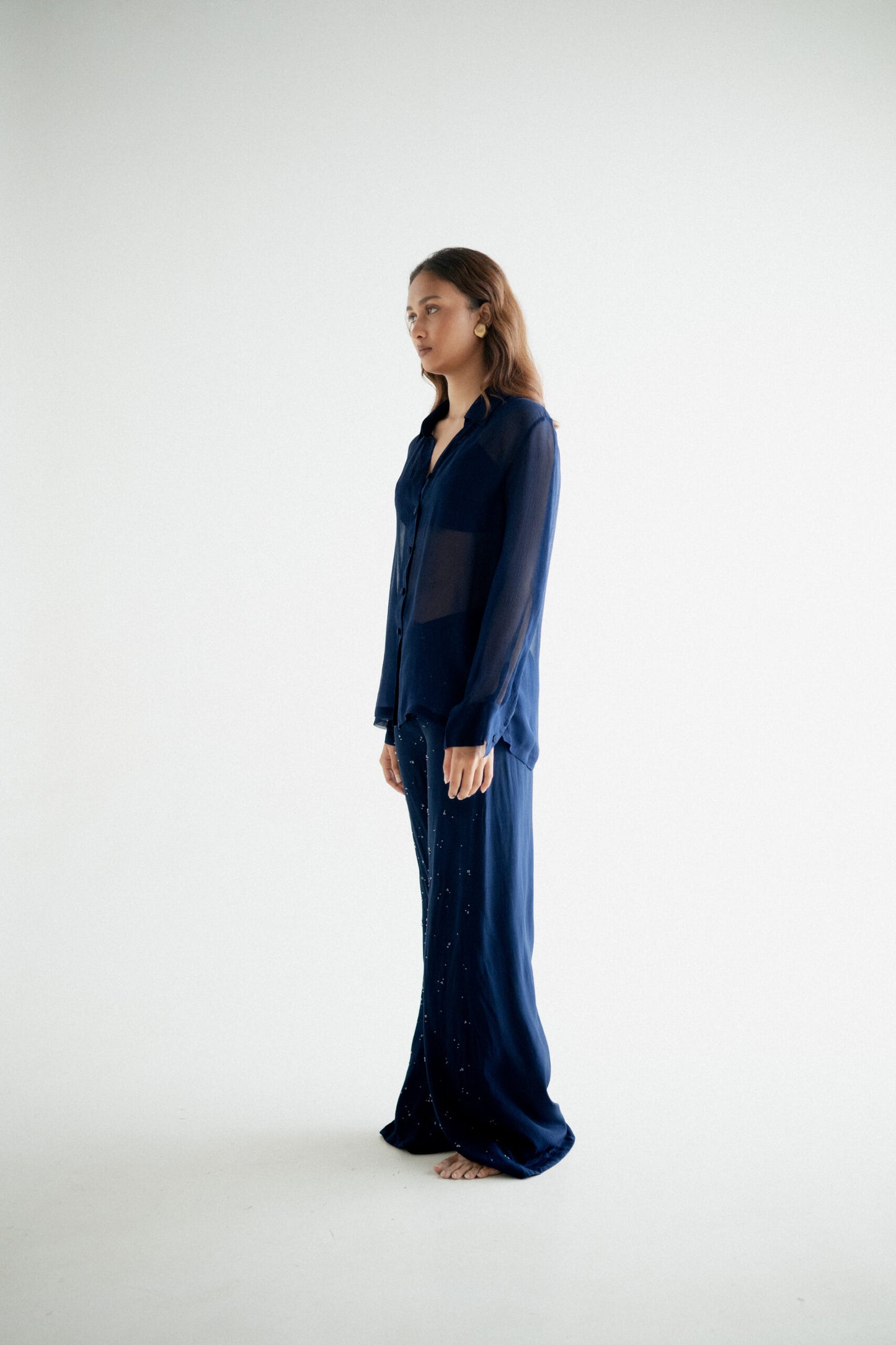 Midnight Chiffon Shirt