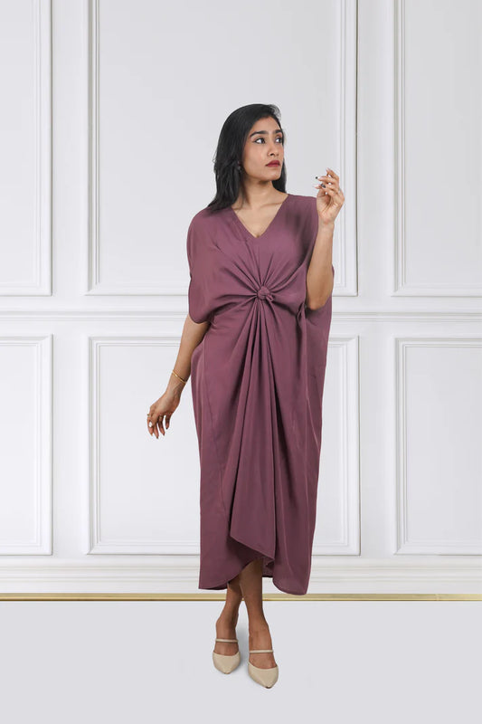 Mulberry Knot Drape Dress