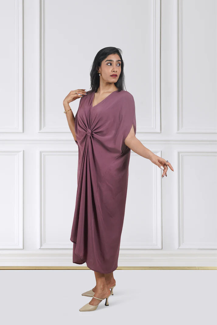 Mulberry Knot Drape Dress