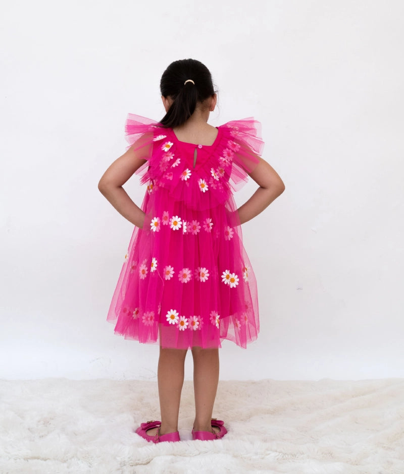 Pink Bloom Net Dress