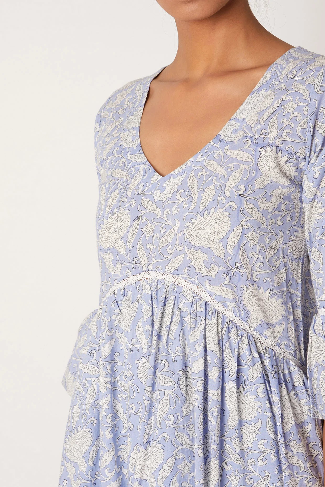 Purple Dress - Printed Purple Long Dress