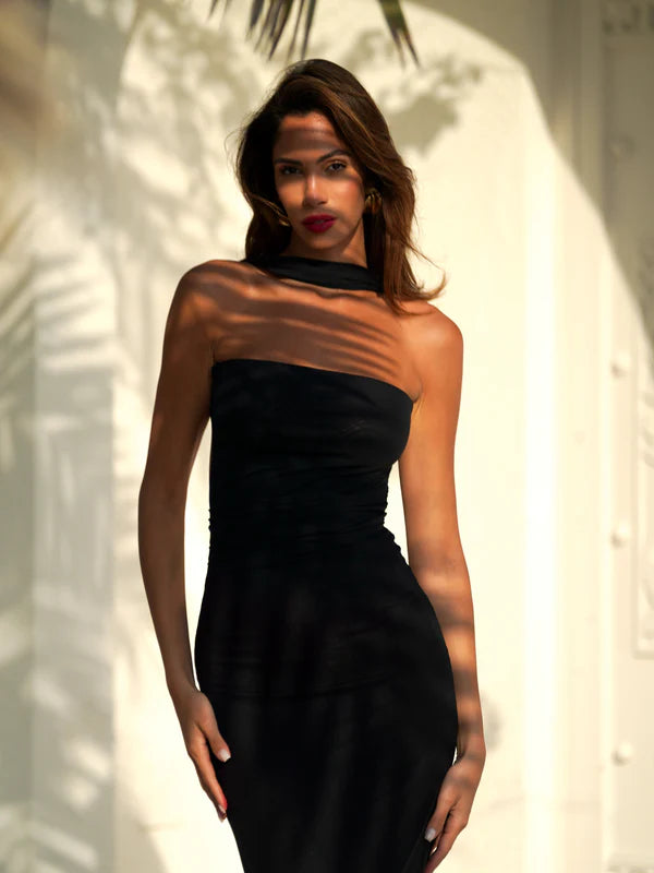 Obsidian Midnight Whisper Maxi Dress