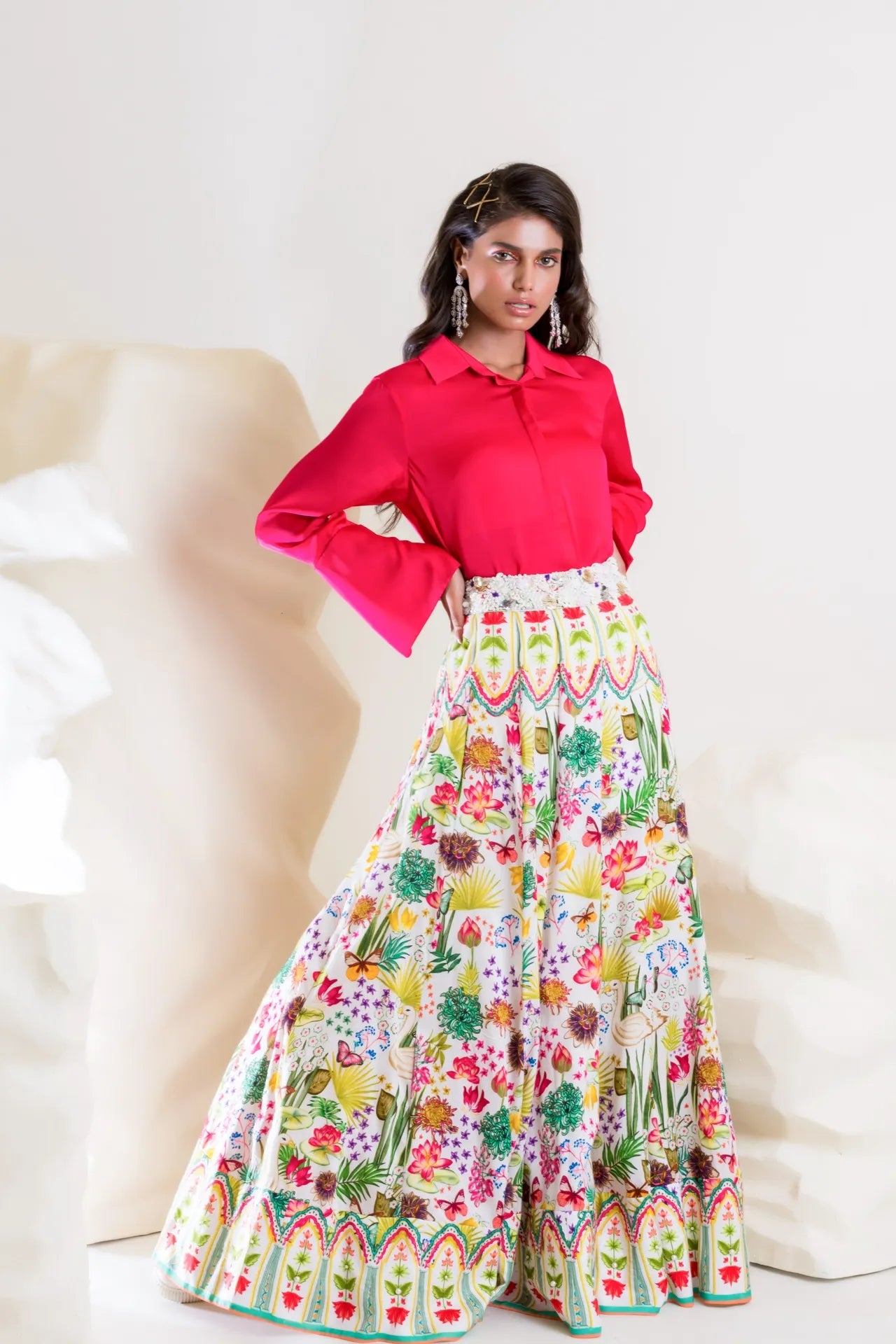 Printed Lehenga With Shirt