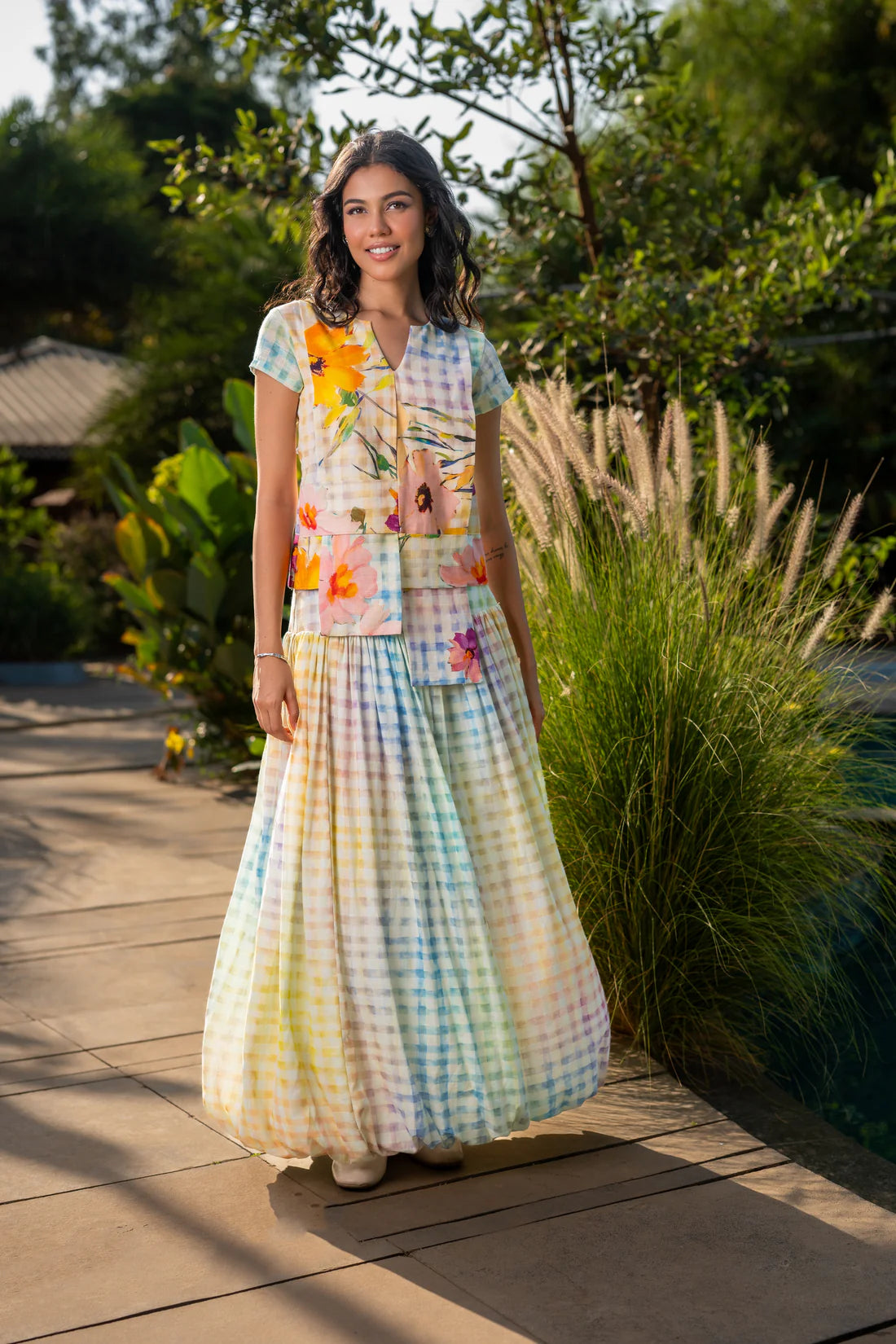 Picnic Puzzle Top and Bubble Skirt