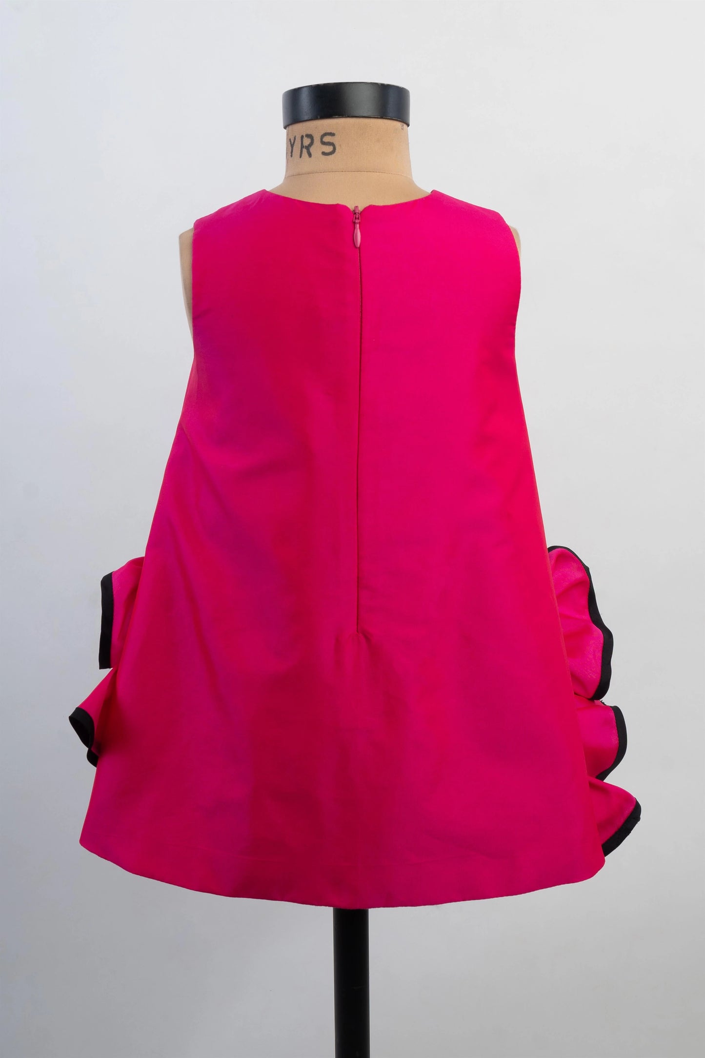 Pink Black Ruffle Dress
