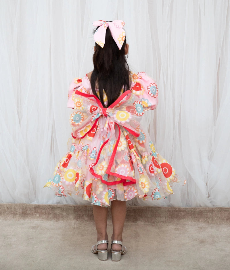 Pink Organza frock