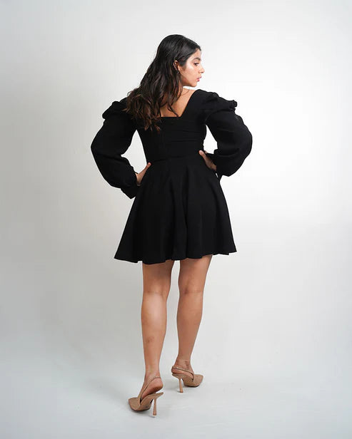 Blazer Dress with puff sleeves