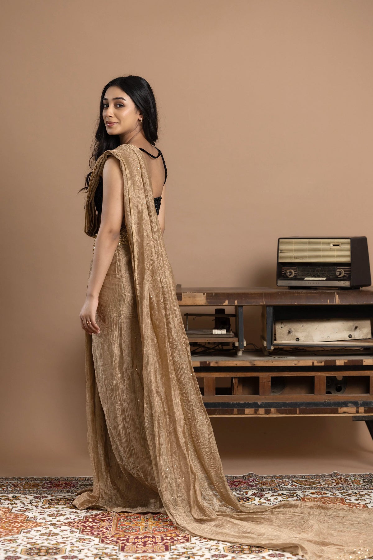 Pre- Draped Saree