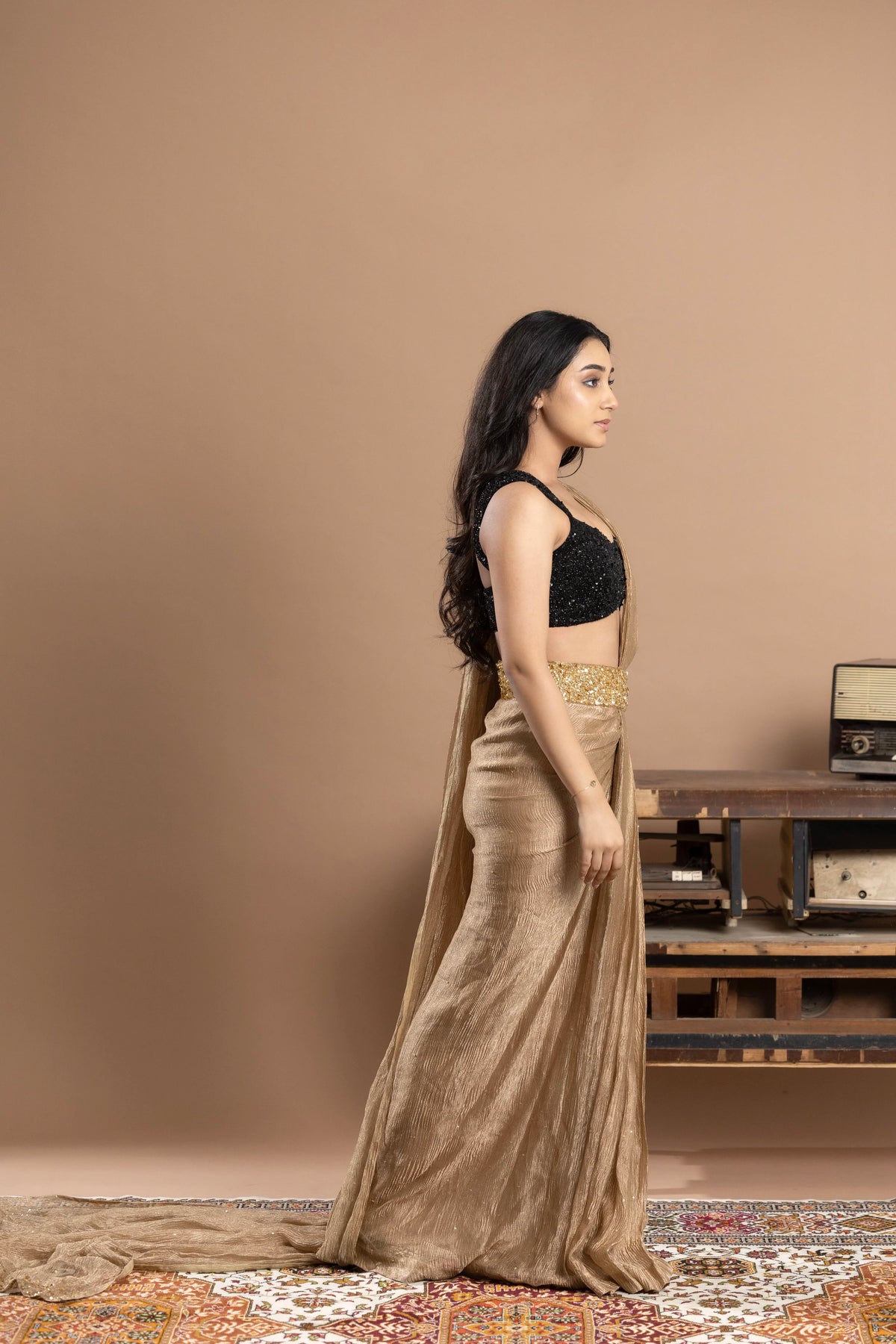 Pre- Draped Saree